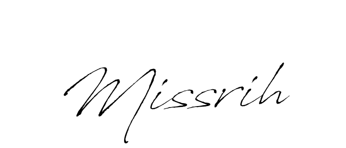 Make a beautiful signature design for name Missrih. With this signature (Antro_Vectra) style, you can create a handwritten signature for free. Missrih signature style 6 images and pictures png
