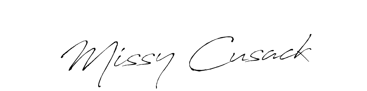 How to make Missy Cusack name signature. Use Antro_Vectra style for creating short signs online. This is the latest handwritten sign. Missy Cusack signature style 6 images and pictures png