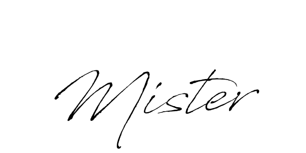 Make a beautiful signature design for name Mister. With this signature (Antro_Vectra) style, you can create a handwritten signature for free. Mister signature style 6 images and pictures png