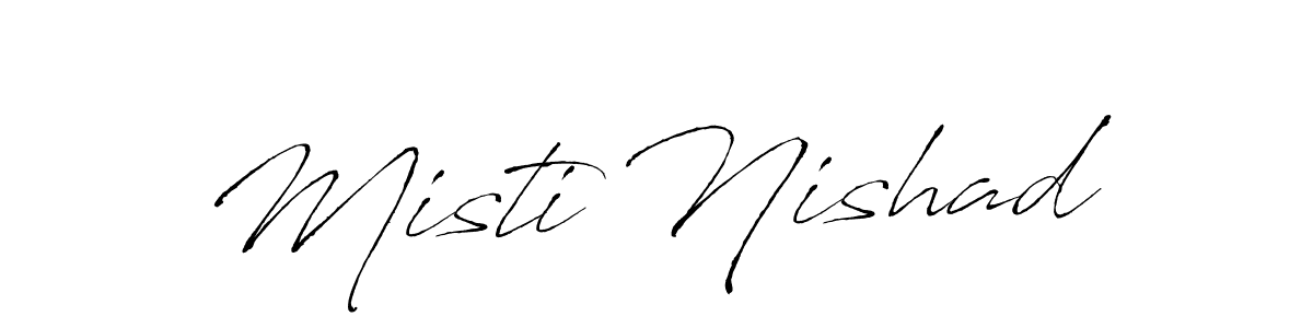 The best way (Antro_Vectra) to make a short signature is to pick only two or three words in your name. The name Misti Nishad include a total of six letters. For converting this name. Misti Nishad signature style 6 images and pictures png