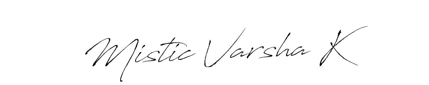 Use a signature maker to create a handwritten signature online. With this signature software, you can design (Antro_Vectra) your own signature for name Mistic Varsha K. Mistic Varsha K signature style 6 images and pictures png
