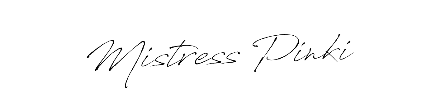 How to make Mistress Pinki name signature. Use Antro_Vectra style for creating short signs online. This is the latest handwritten sign. Mistress Pinki signature style 6 images and pictures png