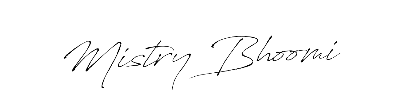 How to make Mistry Bhoomi signature? Antro_Vectra is a professional autograph style. Create handwritten signature for Mistry Bhoomi name. Mistry Bhoomi signature style 6 images and pictures png