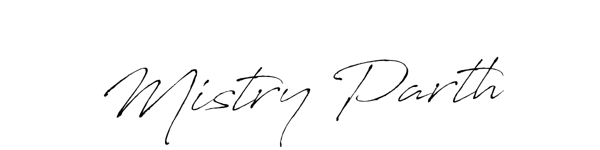 Mistry Parth stylish signature style. Best Handwritten Sign (Antro_Vectra) for my name. Handwritten Signature Collection Ideas for my name Mistry Parth. Mistry Parth signature style 6 images and pictures png