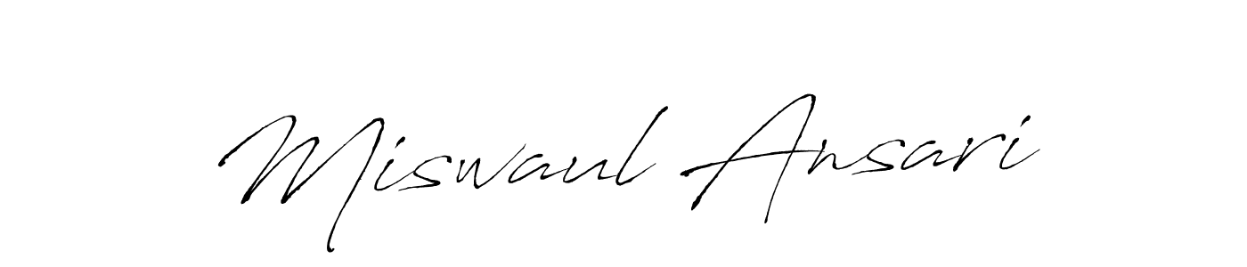 Create a beautiful signature design for name Miswaul Ansari. With this signature (Antro_Vectra) fonts, you can make a handwritten signature for free. Miswaul Ansari signature style 6 images and pictures png