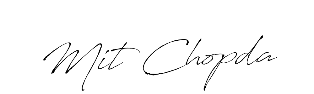 You should practise on your own different ways (Antro_Vectra) to write your name (Mit Chopda) in signature. don't let someone else do it for you. Mit Chopda signature style 6 images and pictures png