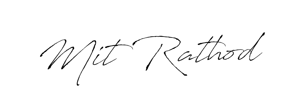 Make a beautiful signature design for name Mit Rathod. With this signature (Antro_Vectra) style, you can create a handwritten signature for free. Mit Rathod signature style 6 images and pictures png