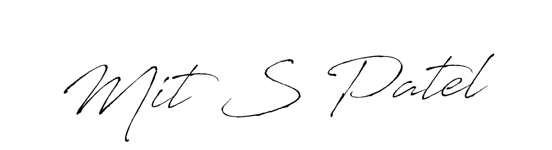 Mit S Patel stylish signature style. Best Handwritten Sign (Antro_Vectra) for my name. Handwritten Signature Collection Ideas for my name Mit S Patel. Mit S Patel signature style 6 images and pictures png