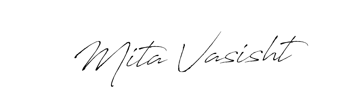 The best way (Antro_Vectra) to make a short signature is to pick only two or three words in your name. The name Mita Vasisht include a total of six letters. For converting this name. Mita Vasisht signature style 6 images and pictures png