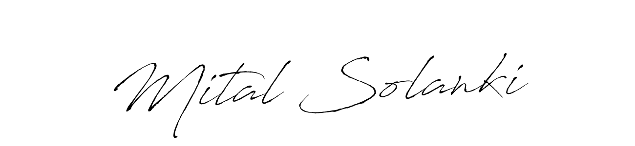 Create a beautiful signature design for name Mital Solanki. With this signature (Antro_Vectra) fonts, you can make a handwritten signature for free. Mital Solanki signature style 6 images and pictures png