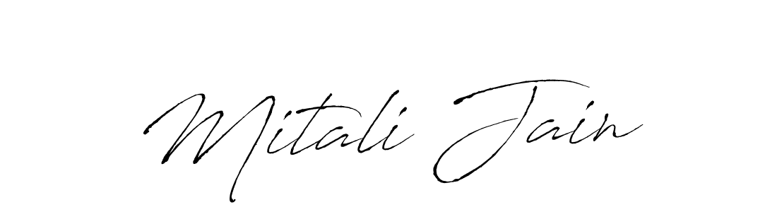 Mitali Jain stylish signature style. Best Handwritten Sign (Antro_Vectra) for my name. Handwritten Signature Collection Ideas for my name Mitali Jain. Mitali Jain signature style 6 images and pictures png