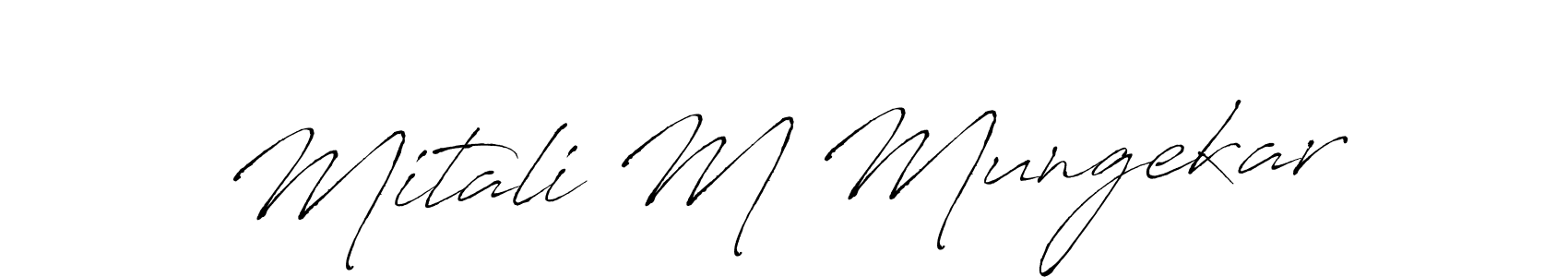 Also You can easily find your signature by using the search form. We will create Mitali M Mungekar name handwritten signature images for you free of cost using Antro_Vectra sign style. Mitali M Mungekar signature style 6 images and pictures png
