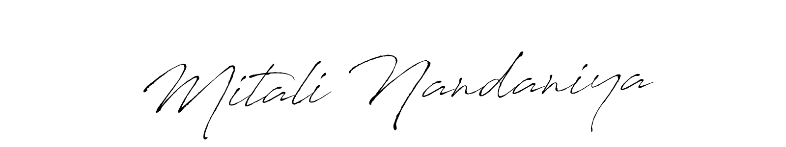 Mitali Nandaniya stylish signature style. Best Handwritten Sign (Antro_Vectra) for my name. Handwritten Signature Collection Ideas for my name Mitali Nandaniya. Mitali Nandaniya signature style 6 images and pictures png
