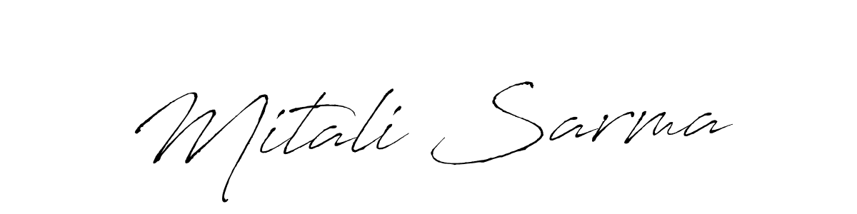 Create a beautiful signature design for name Mitali Sarma. With this signature (Antro_Vectra) fonts, you can make a handwritten signature for free. Mitali Sarma signature style 6 images and pictures png