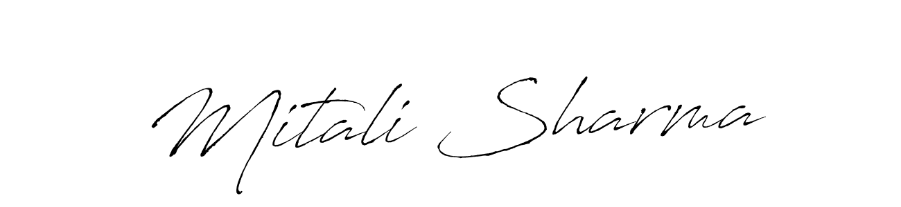 Similarly Antro_Vectra is the best handwritten signature design. Signature creator online .You can use it as an online autograph creator for name Mitali Sharma. Mitali Sharma signature style 6 images and pictures png