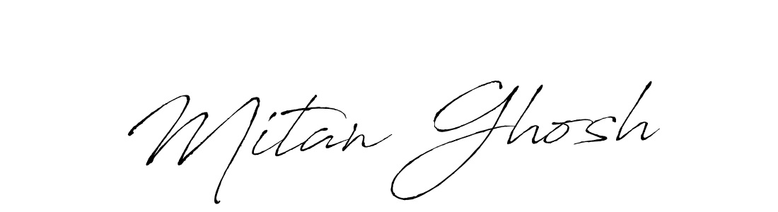 How to make Mitan Ghosh name signature. Use Antro_Vectra style for creating short signs online. This is the latest handwritten sign. Mitan Ghosh signature style 6 images and pictures png