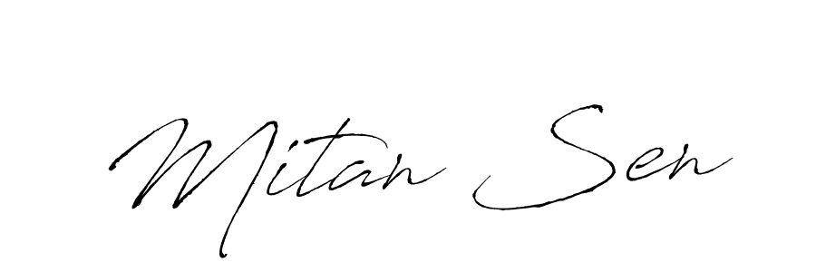 Use a signature maker to create a handwritten signature online. With this signature software, you can design (Antro_Vectra) your own signature for name Mitan Sen. Mitan Sen signature style 6 images and pictures png