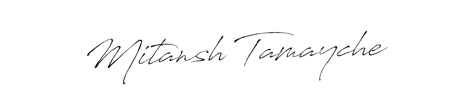 Make a beautiful signature design for name Mitansh Tamayche. With this signature (Antro_Vectra) style, you can create a handwritten signature for free. Mitansh Tamayche signature style 6 images and pictures png