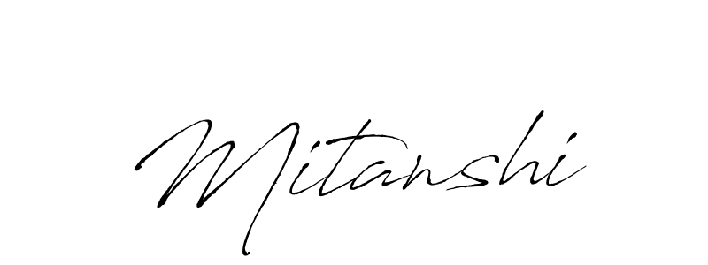 Use a signature maker to create a handwritten signature online. With this signature software, you can design (Antro_Vectra) your own signature for name Mitanshi. Mitanshi signature style 6 images and pictures png