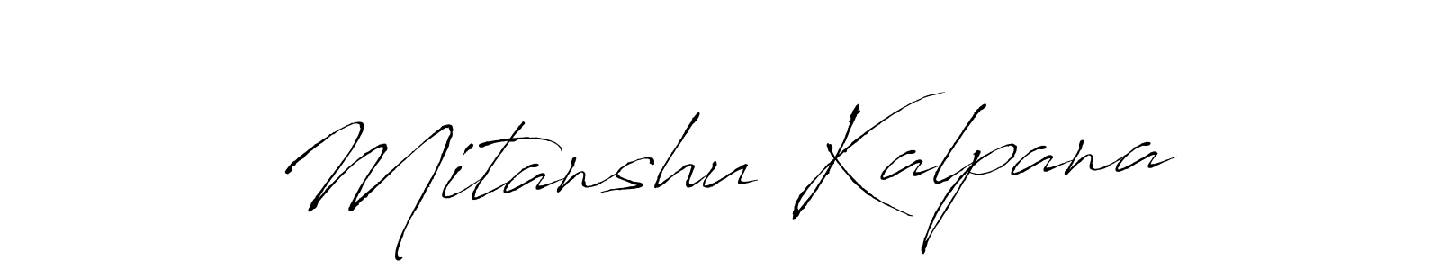 Create a beautiful signature design for name Mitanshu Kalpana. With this signature (Antro_Vectra) fonts, you can make a handwritten signature for free. Mitanshu Kalpana signature style 6 images and pictures png