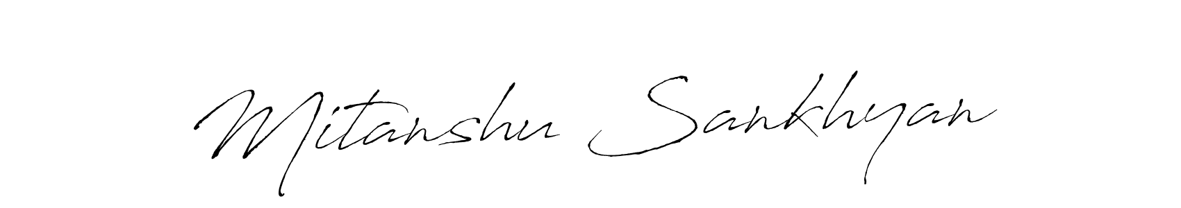 How to make Mitanshu Sankhyan name signature. Use Antro_Vectra style for creating short signs online. This is the latest handwritten sign. Mitanshu Sankhyan signature style 6 images and pictures png