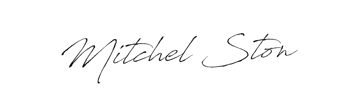 You should practise on your own different ways (Antro_Vectra) to write your name (Mitchel Ston) in signature. don't let someone else do it for you. Mitchel Ston signature style 6 images and pictures png