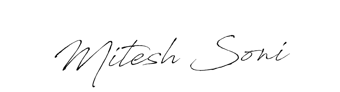 Use a signature maker to create a handwritten signature online. With this signature software, you can design (Antro_Vectra) your own signature for name Mitesh Soni. Mitesh Soni signature style 6 images and pictures png