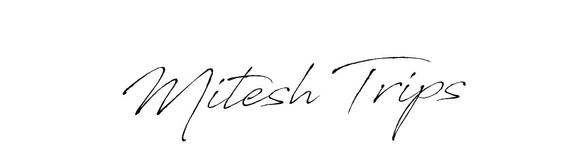 The best way (Antro_Vectra) to make a short signature is to pick only two or three words in your name. The name Mitesh Trips include a total of six letters. For converting this name. Mitesh Trips signature style 6 images and pictures png