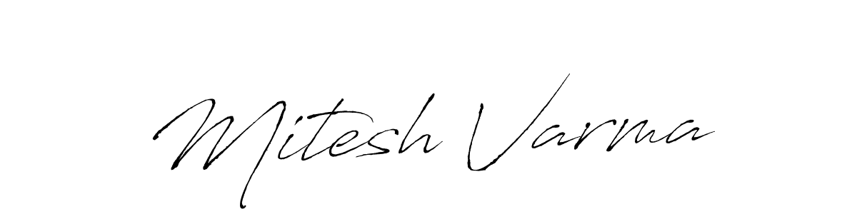 Make a beautiful signature design for name Mitesh Varma. With this signature (Antro_Vectra) style, you can create a handwritten signature for free. Mitesh Varma signature style 6 images and pictures png