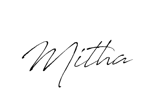 Mitha stylish signature style. Best Handwritten Sign (Antro_Vectra) for my name. Handwritten Signature Collection Ideas for my name Mitha. Mitha signature style 6 images and pictures png