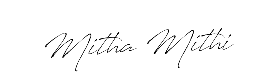 The best way (Antro_Vectra) to make a short signature is to pick only two or three words in your name. The name Mitha Mithi include a total of six letters. For converting this name. Mitha Mithi signature style 6 images and pictures png