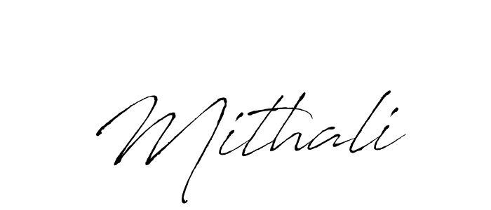 Design your own signature with our free online signature maker. With this signature software, you can create a handwritten (Antro_Vectra) signature for name Mithali. Mithali signature style 6 images and pictures png