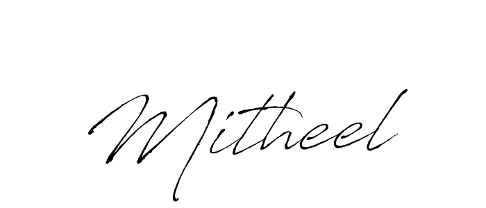 Design your own signature with our free online signature maker. With this signature software, you can create a handwritten (Antro_Vectra) signature for name Mitheel. Mitheel signature style 6 images and pictures png