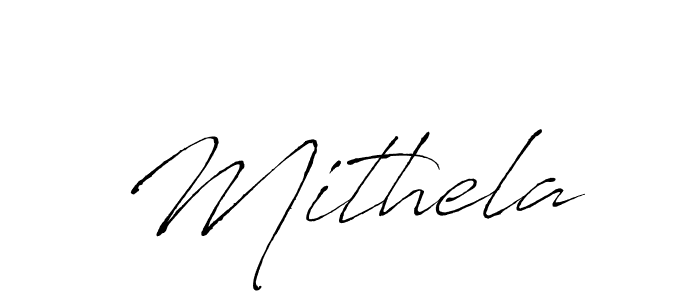 Make a beautiful signature design for name Mithela. With this signature (Antro_Vectra) style, you can create a handwritten signature for free. Mithela signature style 6 images and pictures png