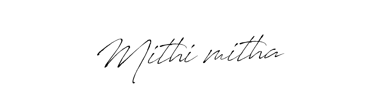 Create a beautiful signature design for name Mithi❤mitha. With this signature (Antro_Vectra) fonts, you can make a handwritten signature for free. Mithi❤mitha signature style 6 images and pictures png