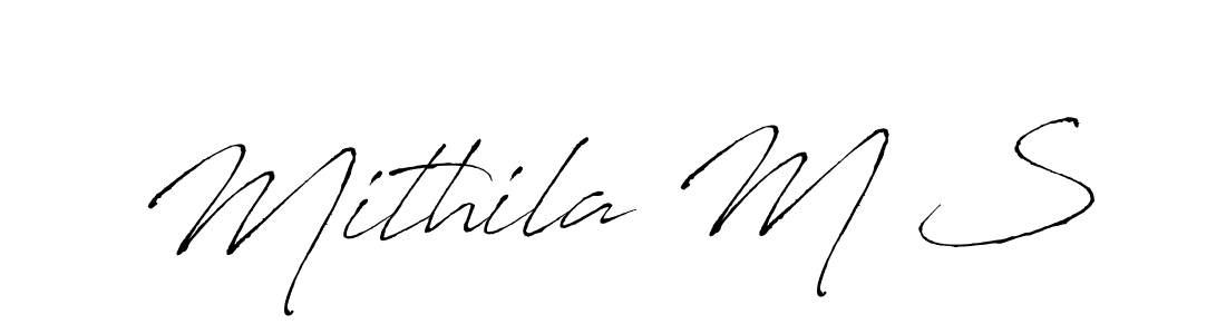 Similarly Antro_Vectra is the best handwritten signature design. Signature creator online .You can use it as an online autograph creator for name Mithila M S. Mithila M S signature style 6 images and pictures png