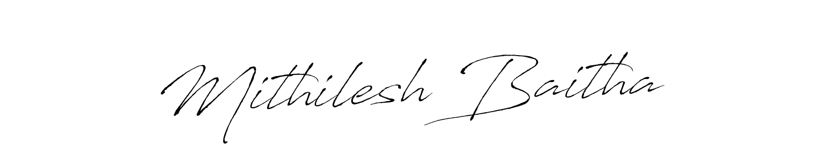 You can use this online signature creator to create a handwritten signature for the name Mithilesh Baitha. This is the best online autograph maker. Mithilesh Baitha signature style 6 images and pictures png