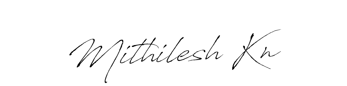 This is the best signature style for the Mithilesh Kn name. Also you like these signature font (Antro_Vectra). Mix name signature. Mithilesh Kn signature style 6 images and pictures png