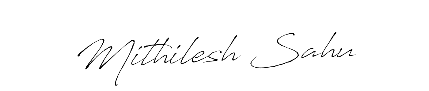 Design your own signature with our free online signature maker. With this signature software, you can create a handwritten (Antro_Vectra) signature for name Mithilesh Sahu. Mithilesh Sahu signature style 6 images and pictures png