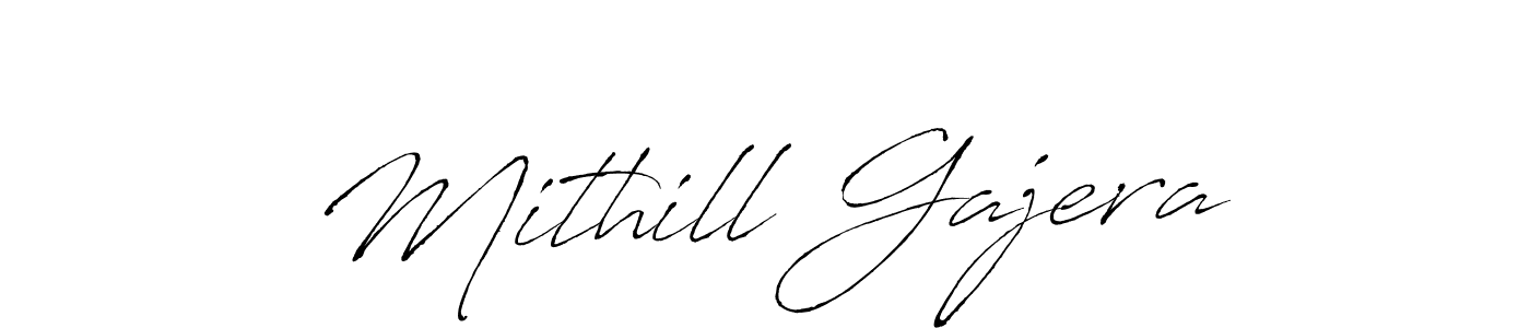 You should practise on your own different ways (Antro_Vectra) to write your name (Mithill Gajera) in signature. don't let someone else do it for you. Mithill Gajera signature style 6 images and pictures png