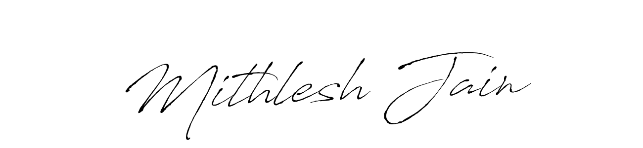 Design your own signature with our free online signature maker. With this signature software, you can create a handwritten (Antro_Vectra) signature for name Mithlesh Jain. Mithlesh Jain signature style 6 images and pictures png