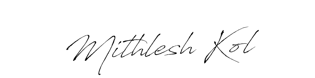 You should practise on your own different ways (Antro_Vectra) to write your name (Mithlesh Kol) in signature. don't let someone else do it for you. Mithlesh Kol signature style 6 images and pictures png