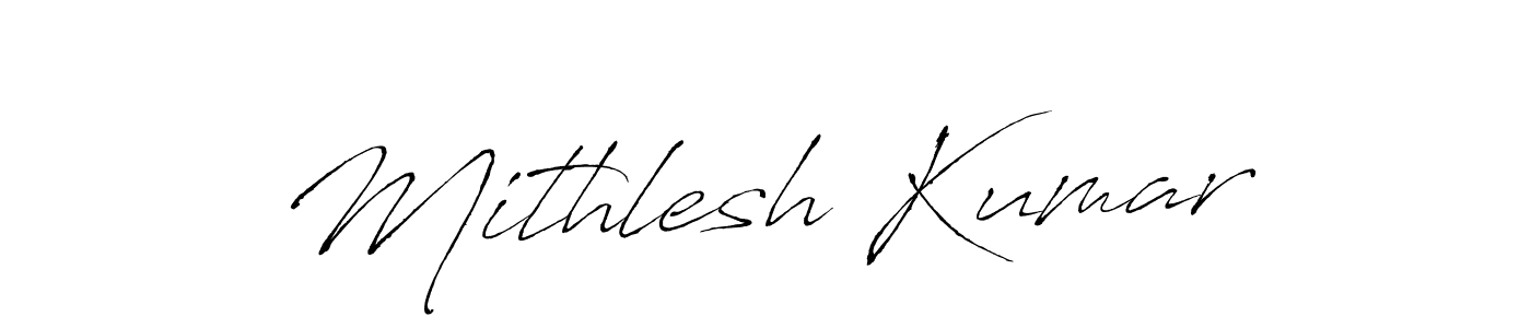 Mithlesh Kumar stylish signature style. Best Handwritten Sign (Antro_Vectra) for my name. Handwritten Signature Collection Ideas for my name Mithlesh Kumar. Mithlesh Kumar signature style 6 images and pictures png