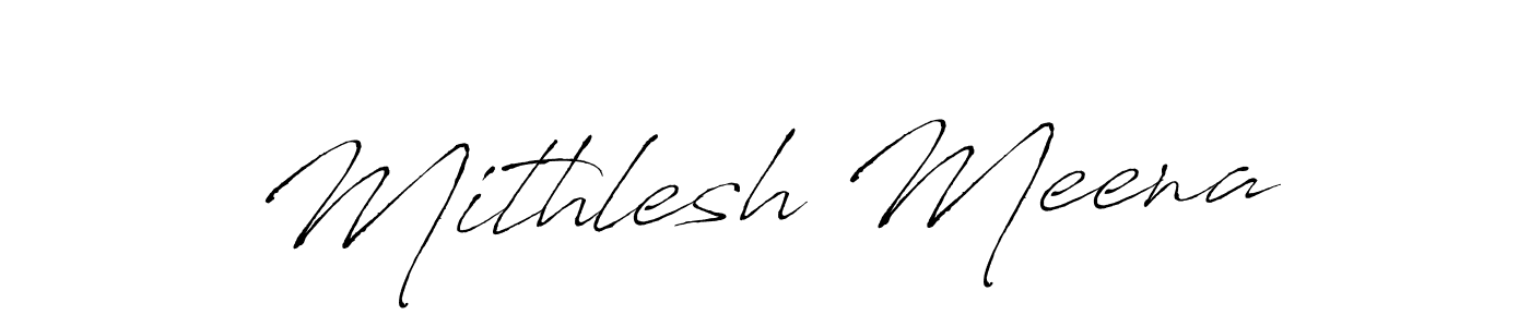 The best way (Antro_Vectra) to make a short signature is to pick only two or three words in your name. The name Mithlesh Meena include a total of six letters. For converting this name. Mithlesh Meena signature style 6 images and pictures png