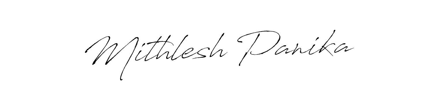 How to make Mithlesh Panika signature? Antro_Vectra is a professional autograph style. Create handwritten signature for Mithlesh Panika name. Mithlesh Panika signature style 6 images and pictures png