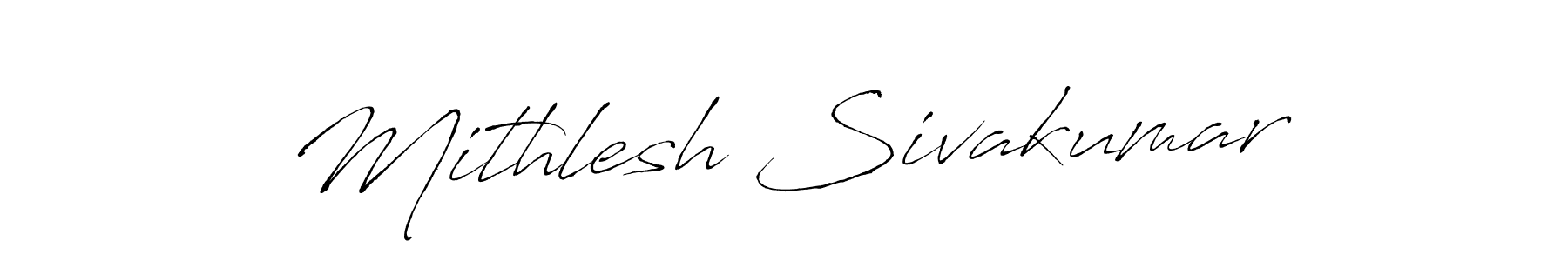 This is the best signature style for the Mithlesh Sivakumar name. Also you like these signature font (Antro_Vectra). Mix name signature. Mithlesh Sivakumar signature style 6 images and pictures png