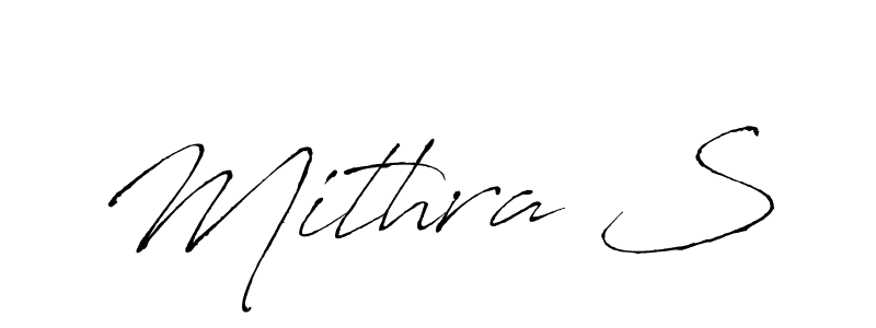 Make a beautiful signature design for name Mithra S. With this signature (Antro_Vectra) style, you can create a handwritten signature for free. Mithra S signature style 6 images and pictures png