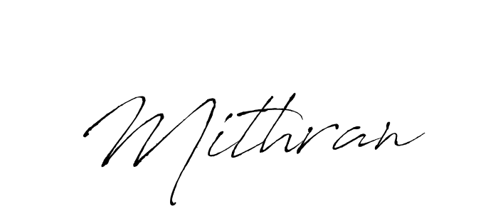 Create a beautiful signature design for name Mithran. With this signature (Antro_Vectra) fonts, you can make a handwritten signature for free. Mithran signature style 6 images and pictures png