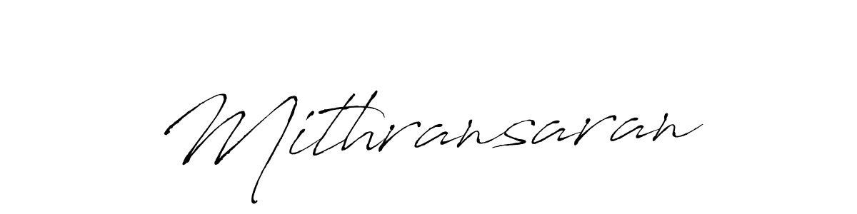 The best way (Antro_Vectra) to make a short signature is to pick only two or three words in your name. The name Mithransaran include a total of six letters. For converting this name. Mithransaran signature style 6 images and pictures png