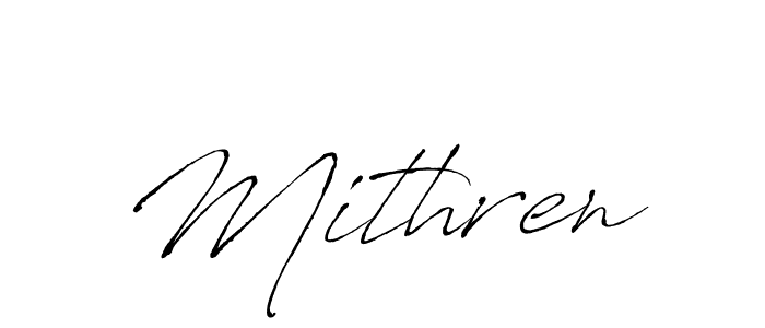 Create a beautiful signature design for name Mithren. With this signature (Antro_Vectra) fonts, you can make a handwritten signature for free. Mithren signature style 6 images and pictures png